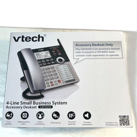 New VTECH 4-Line Business System Extension Deskset CM18245 Use w/ CM18445 - Picture 1 of 5
